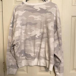 PINK white camo crew neck